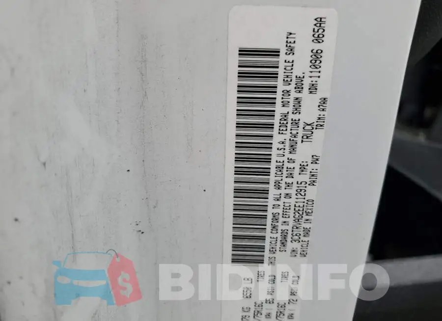 3C6TRVAG2EE112915 Photo# 13