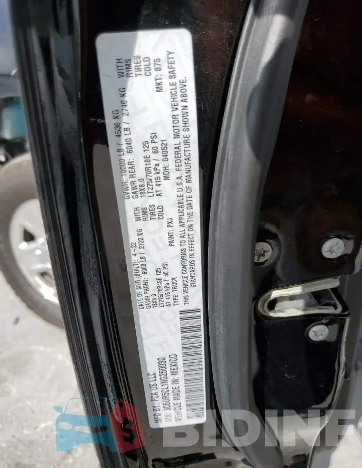 3C6UR5CL1NG250030 Photo# 13