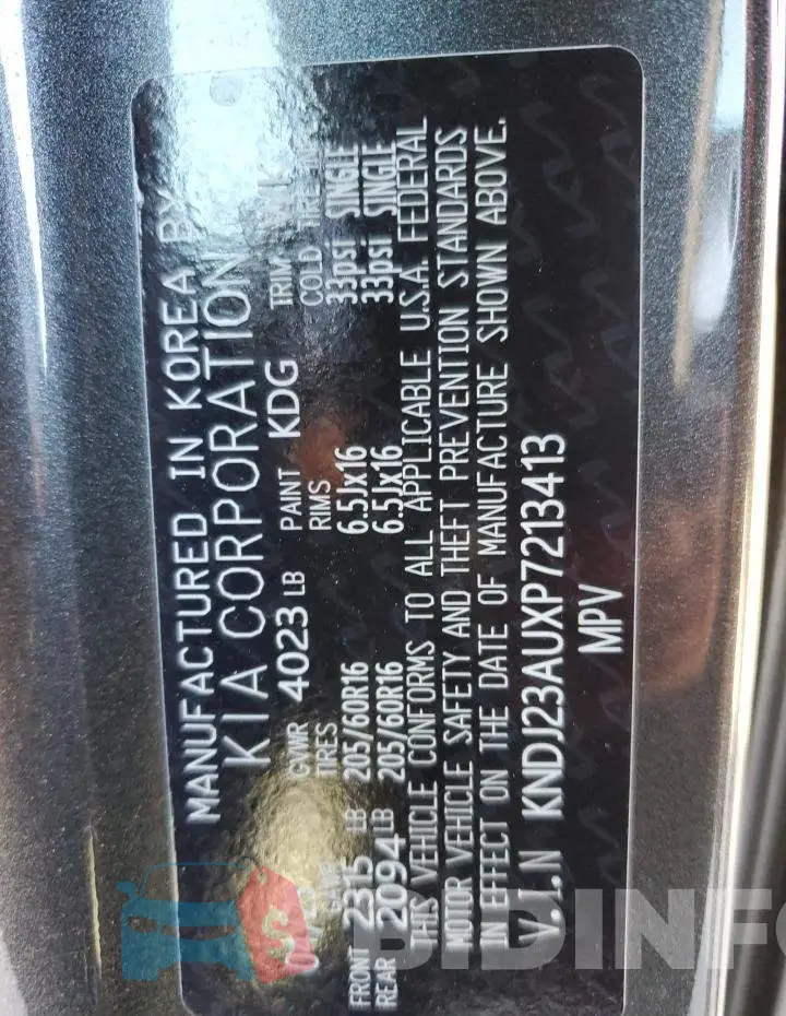KNDJ23AUXP7213413 Photo# 12