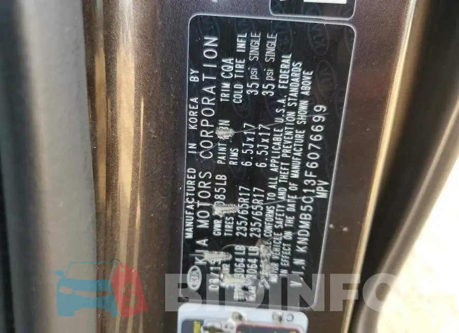 KNDMB5C13F6076699 Photo# 13
