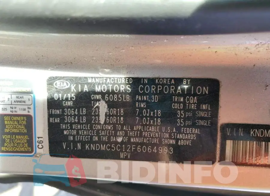 KNDMC5C12F6064993 Photo# 13