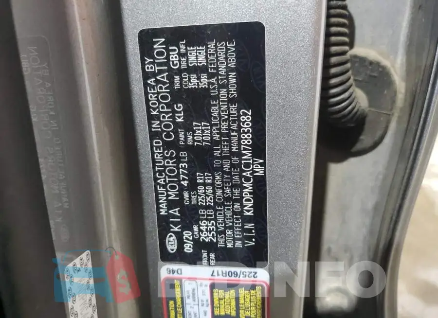 KNDPMCAC1M7883682 Photo# 13