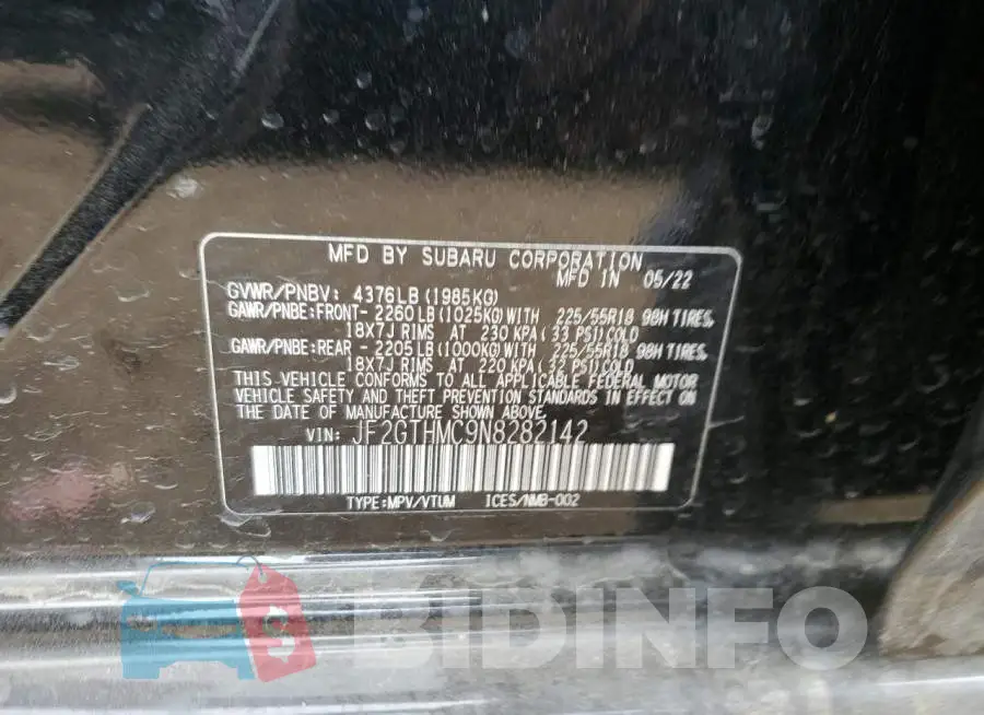 JF2GTHMC9N8282142 Photo# 13