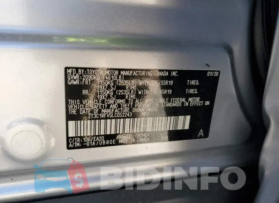 2T3C1RFV5LC052243 Photo# 13