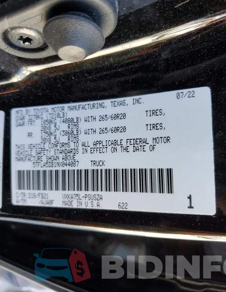 5TFLA5DB1NX044087 Photo# 12