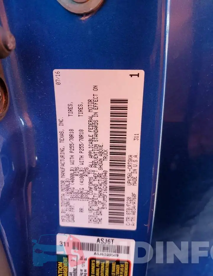 5TFUM5F16GX068940 Photo# 12
