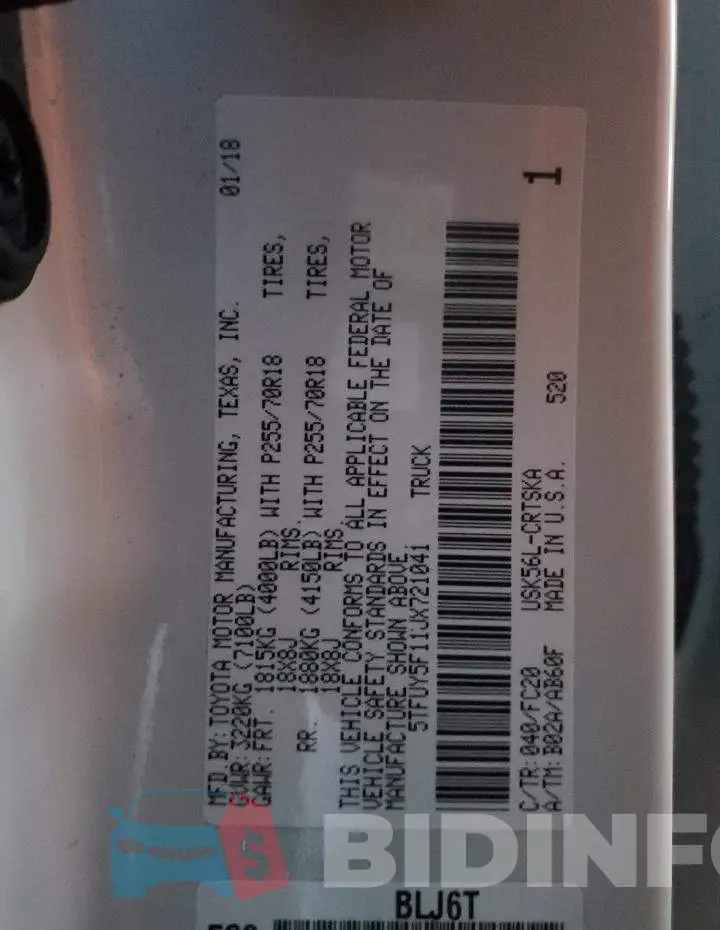 5TFUY5F11JX721041 Photo# 12