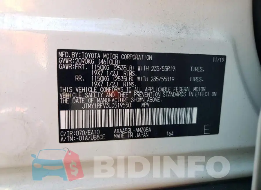 JTMY1RFV3LD519550 Photo# 12