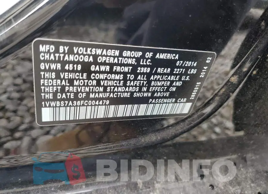 1VWBS7A36FC004479 Photo# 12