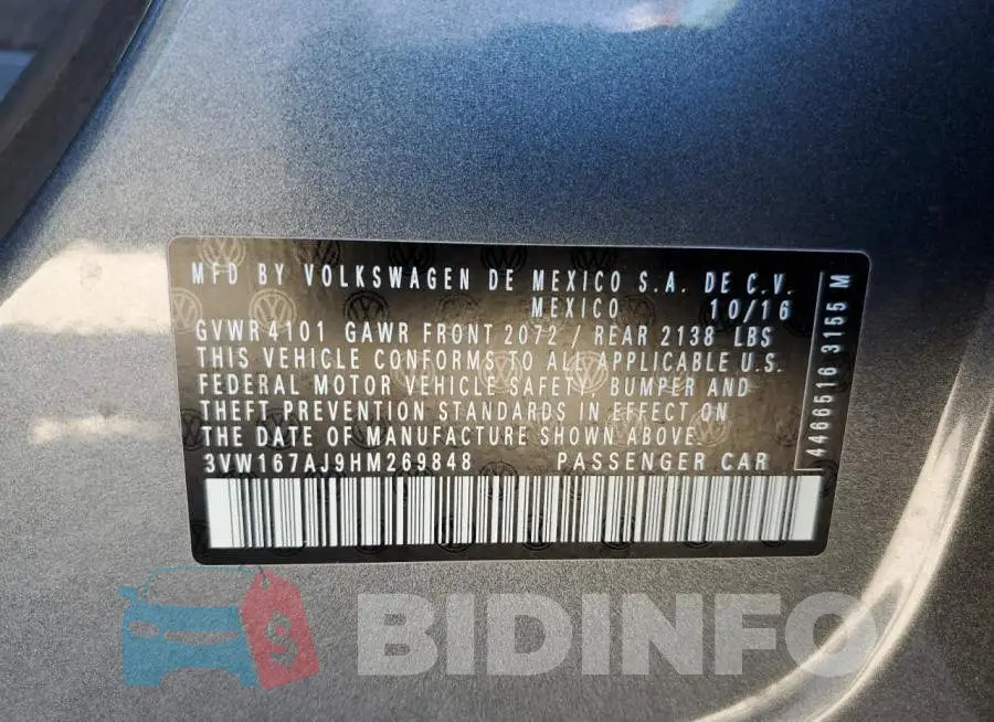 3VW167AJ9HM269848 Photo# 13