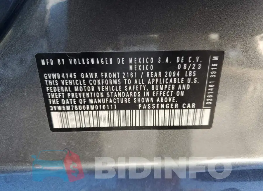 3VW5M7BU0RM010117 Photo# 13