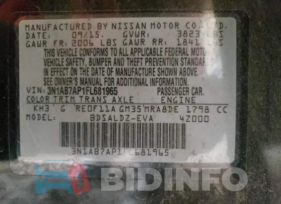 3N1AB7AP1FL681965 Photo# 12