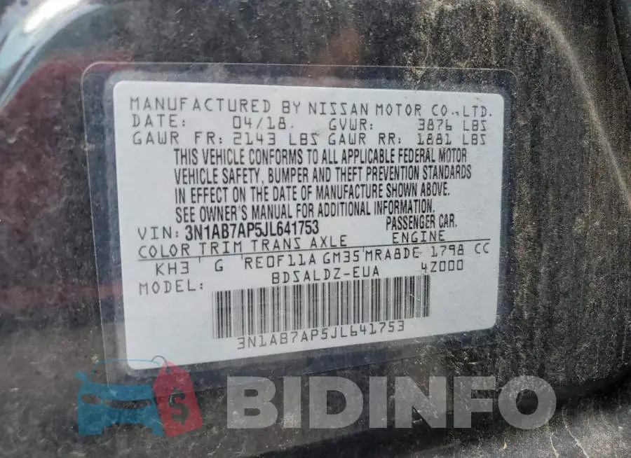 3N1AB7AP5JL641753 Photo# 13