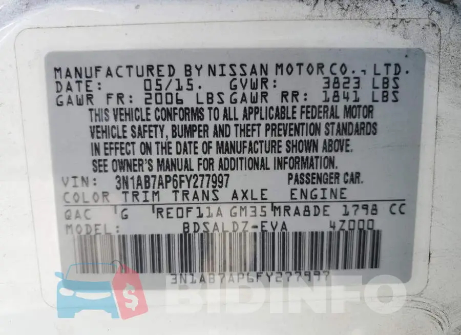 3N1AB7AP6FY277997 Photo# 12