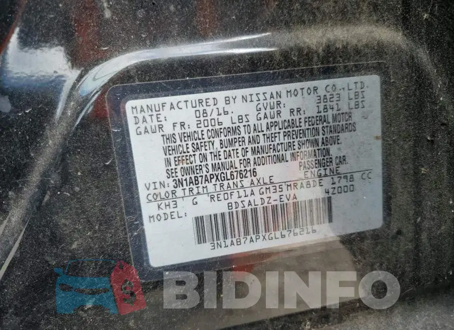 3N1AB7APXGL676216 Photo# 12