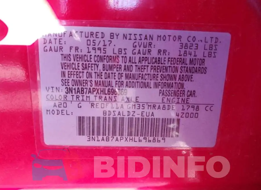 3N1AB7APXHL696869 Photo# 12