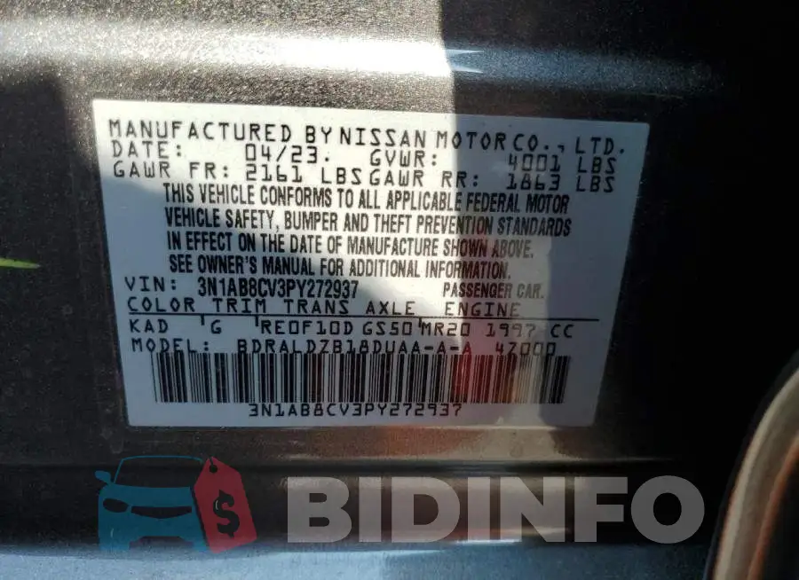 3N1AB8CV3PY272937 Photo# 12