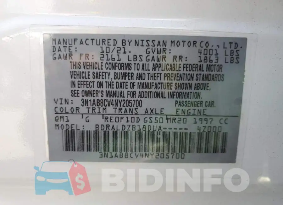 3N1AB8CV4NY205700 Photo# 12