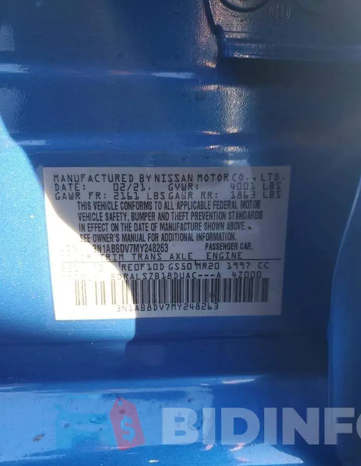 3N1AB8DV7MY248263 Photo# 12
