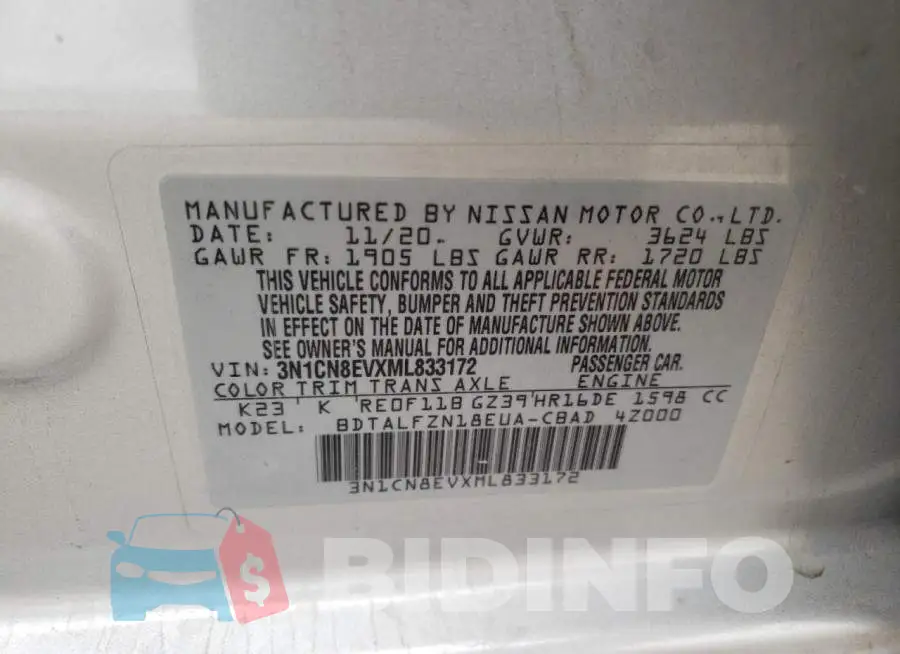 3N1CN8EVXML833172 Photo# 12