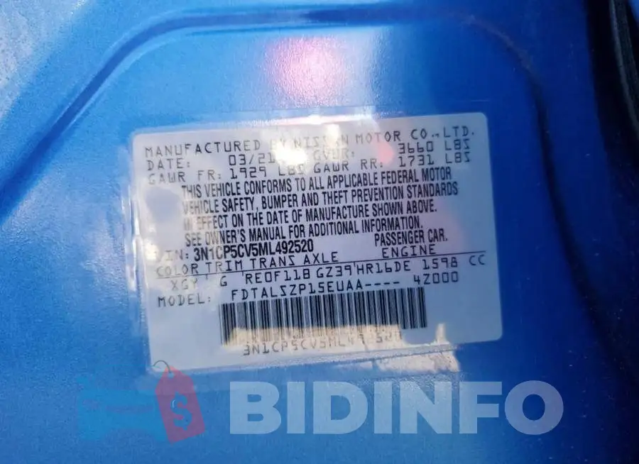 3N1CP5CV5ML492520 Photo# 12
