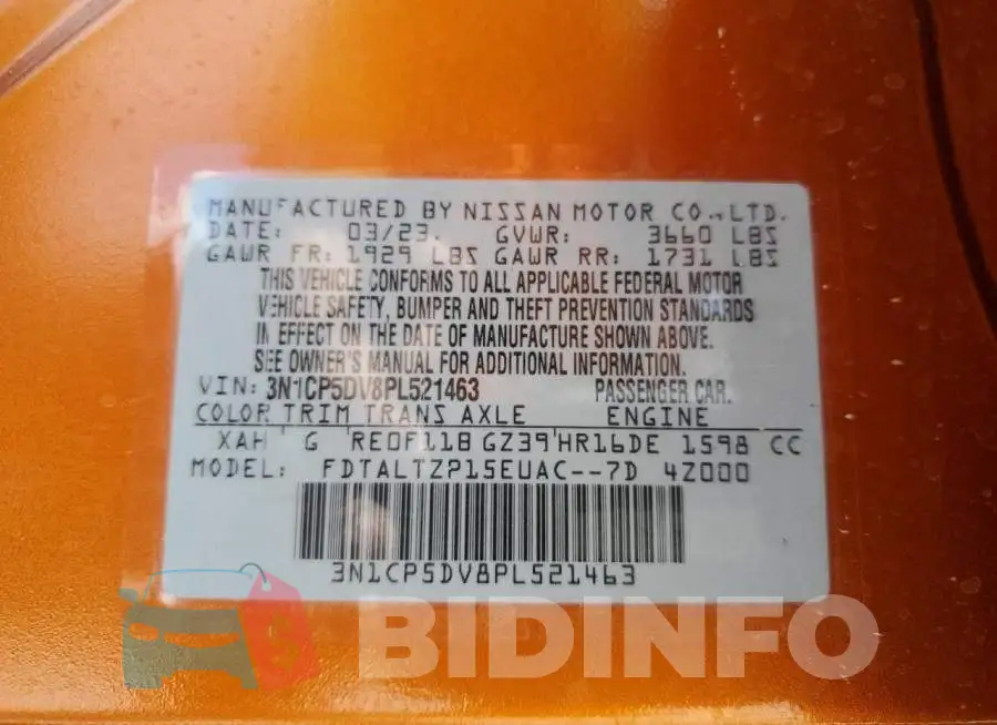 3N1CP5DV8PL521463 Photo# 12