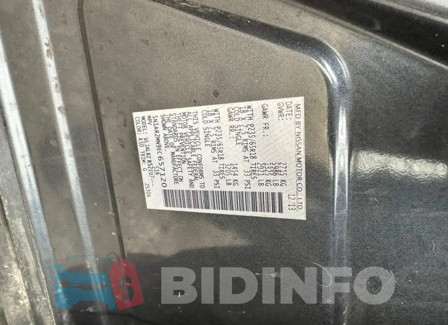 5N1AR2MN9EC657120 Photo# 10