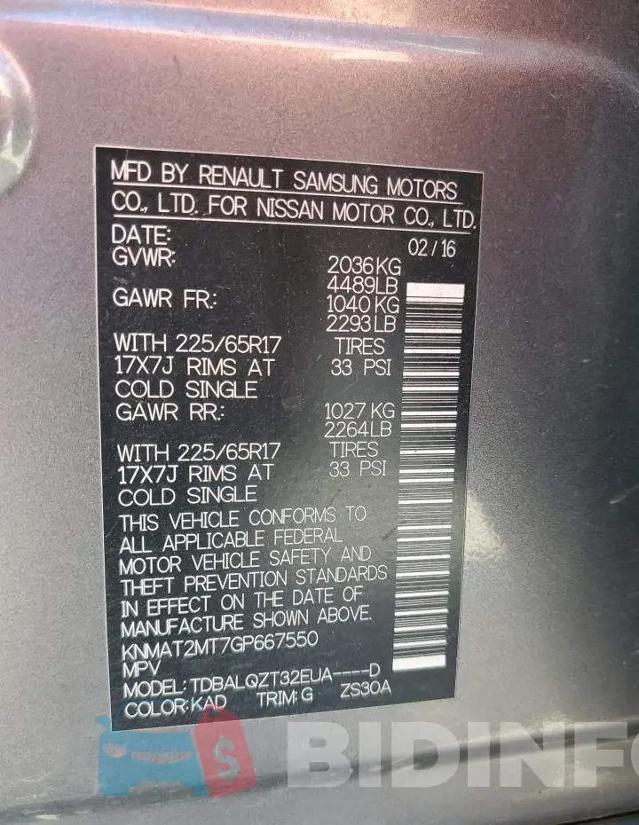 KNMAT2MT7GP667550 Photo# 13
