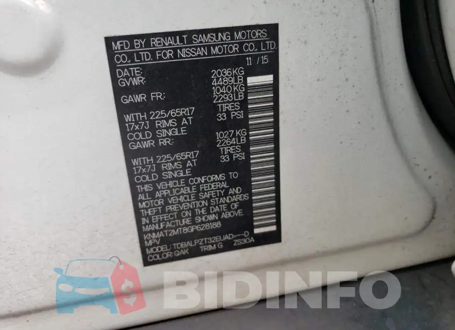 KNMAT2MT8GP628188 Photo# 13