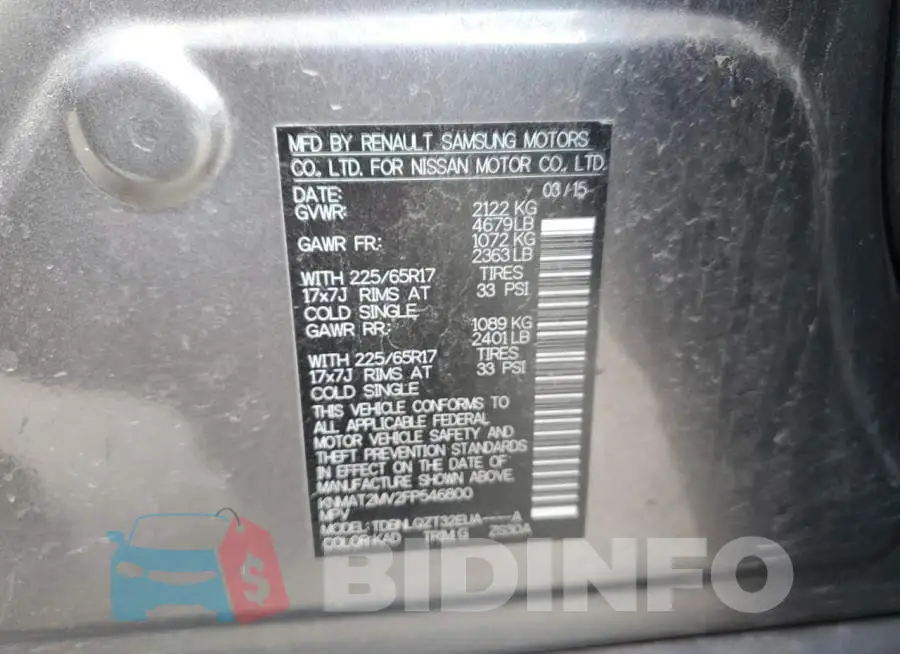 KNMAT2MV2FP546800 Photo# 12