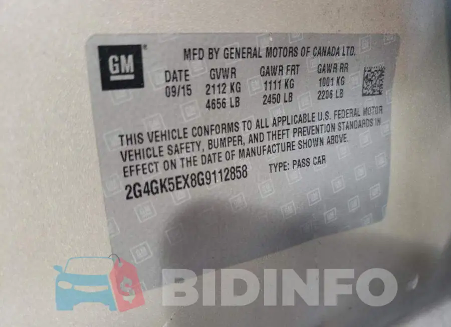 2G4GK5EX8G9112858 Photo# 12