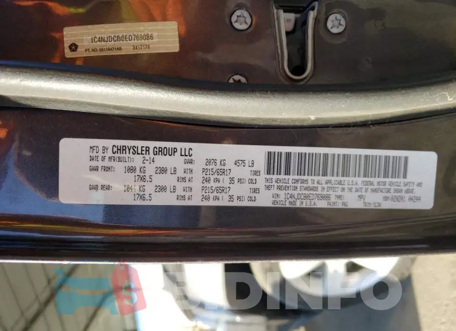 1C4NJDCB0ED769086 Photo# 13
