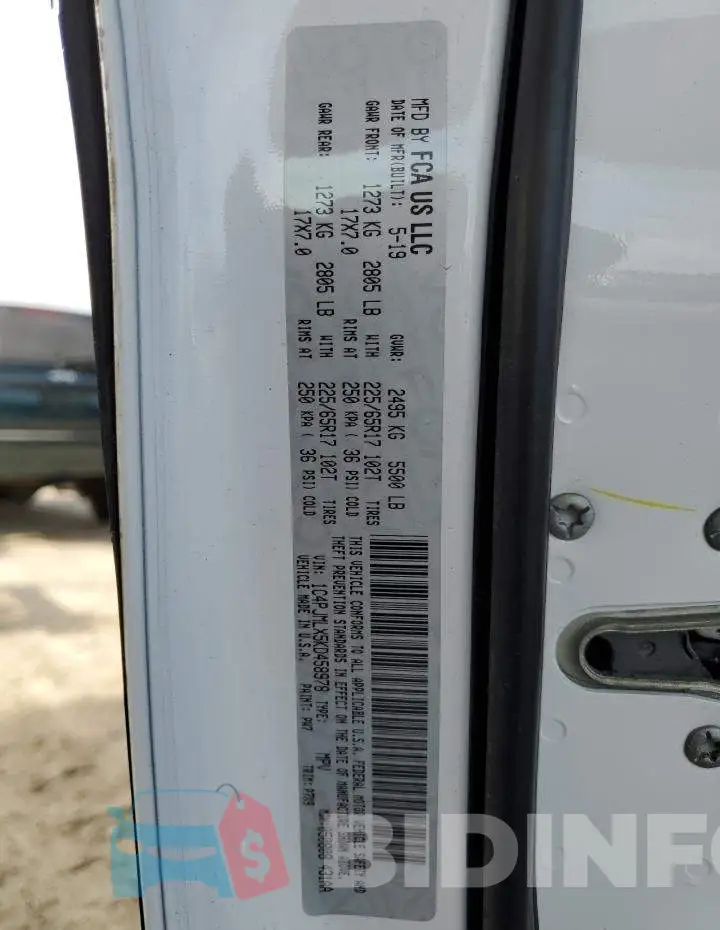 1C4PJMLX5KD458978 Photo# 13