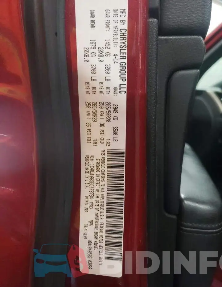 1C4RJFAG9EC478734 Photo# 13