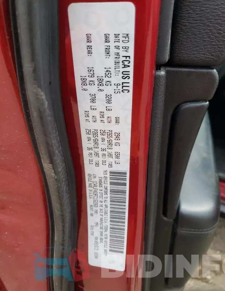 1C4RJFAG9FC152269 Photo# 12