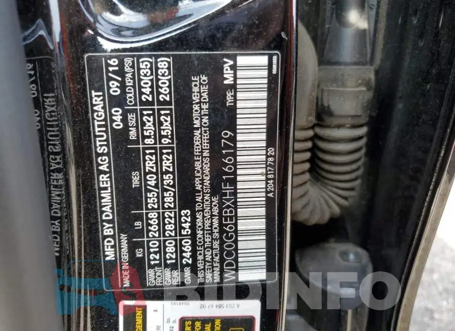WDC0G6EBXHF166179 Photo# 13