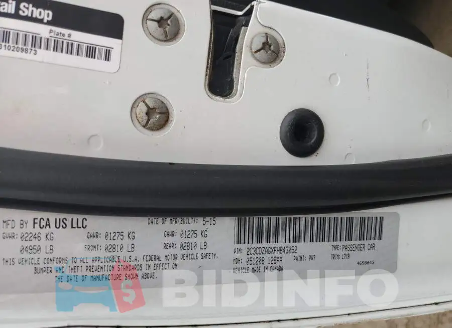 2C3CDZAGXFH843052 Photo# 12