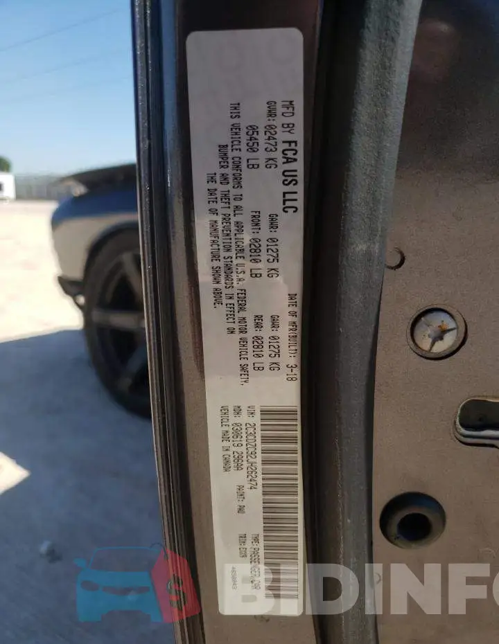2C3CDZC92JH262474 Photo# 12