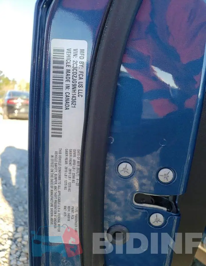 2C3CDZJG9NH143621 Photo# 12