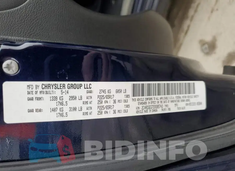 2C4RDGEG7ER385743 Photo# 13