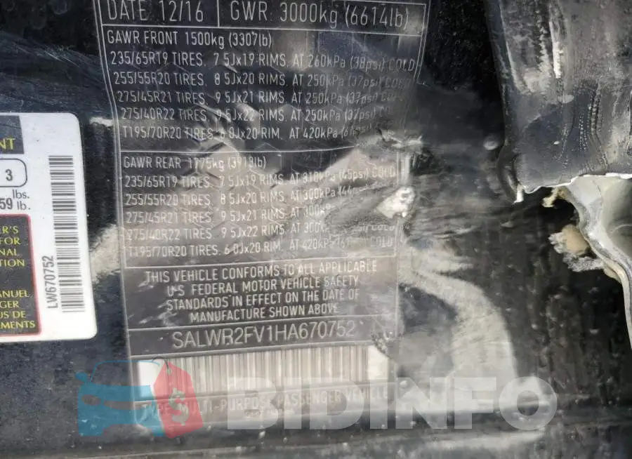 SALWR2FV1HA670752 Photo# 12