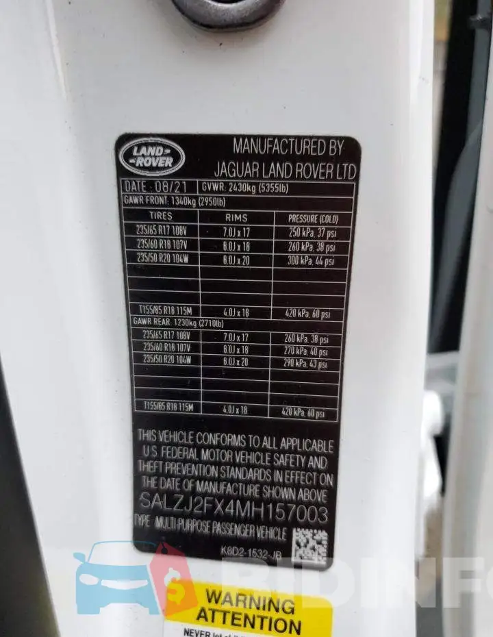 SALZJ2FX4MH157003 Photo# 12