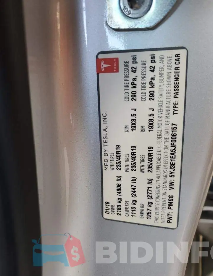 5YJ3E1EA5JF006157 Photo# 12