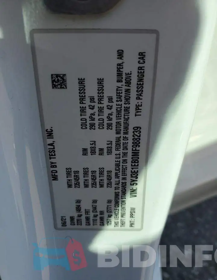 5YJ3E1EB0MF988239 Photo# 12