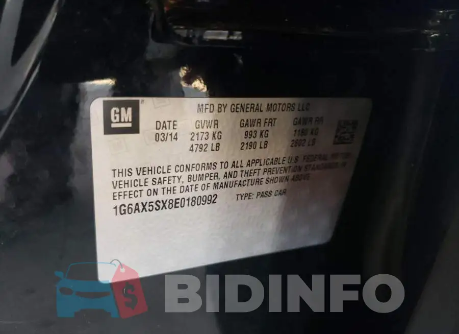 1G6AX5SX8E0180992 Photo# 12