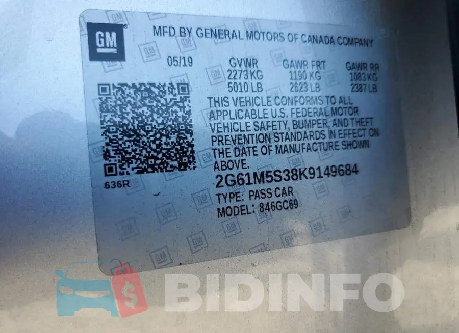 2G61M5S38K9149684 Photo# 12