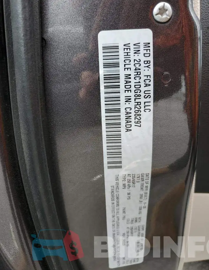 2C4RC1DG8LR268297 Photo# 13