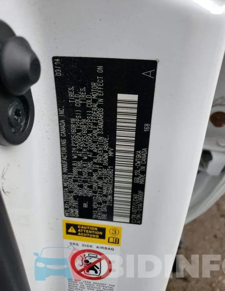 2T2BK1BA6EC250821 Photo# 14