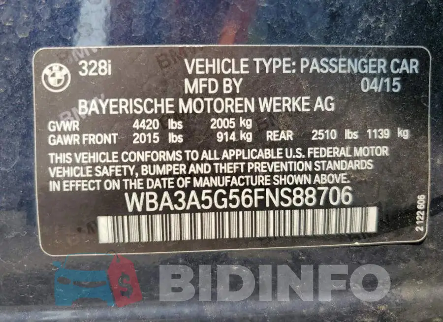 WBA3A5G56FNS88706 Photo# 12