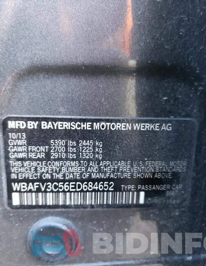 WBAFV3C56ED684652 Photo# 12